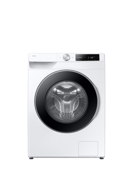 Samsung Series 6+ WW90DG6U85LEU1 Freestanding Washing Machine, 9kg Load, 1400rpm Spin, White, White