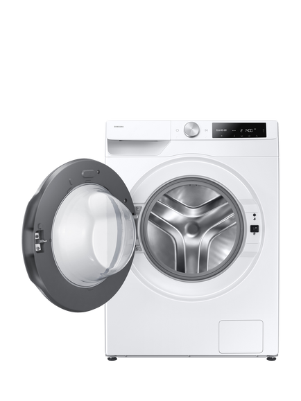 Samsung Series 6+ WW90DG6U85LEU1 Freestanding Washing Machine, 9kg Load, 1400rpm Spin, White - view 2, White