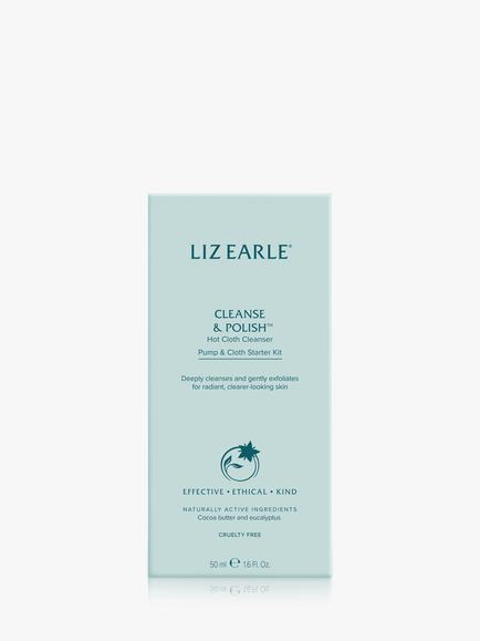 Liz Earle Cleanse & Polish™ Hot Cloth Cleanser Pump & Cloth Starter Kit Skincare Gift Set - view 2, 
