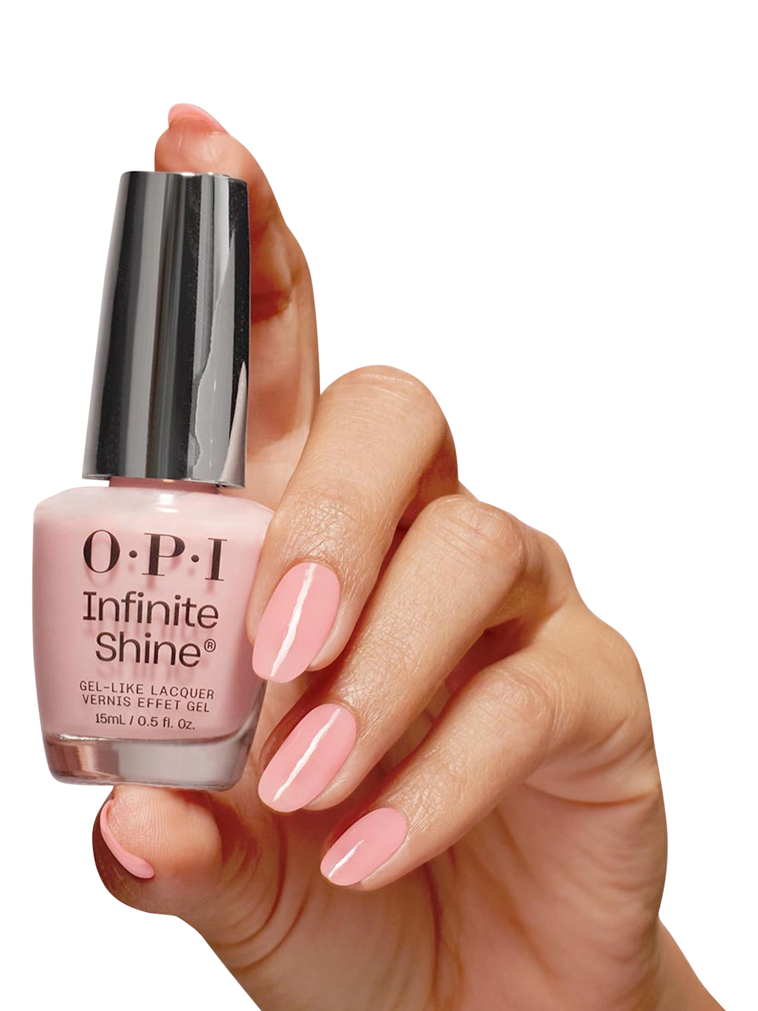 Product image 5 of 5, which shows OPI Infinite Shine Gel-Like Lacquer Nail Polish, Pretty Pink Perseveres