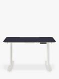 Bisley Cyl Sit/Stand Desk, 120cm, Indigo/White