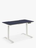 Bisley Cyl Sit/Stand Desk, 120cm, Indigo/White