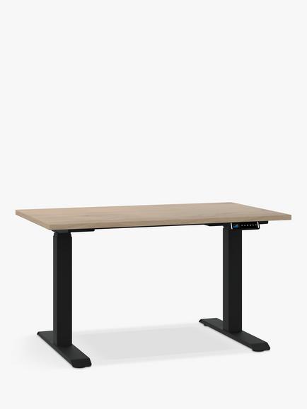 Bisley Sit/Stand Desk, 120cm, Oak Laminate/Black - view 2, Oak/Black