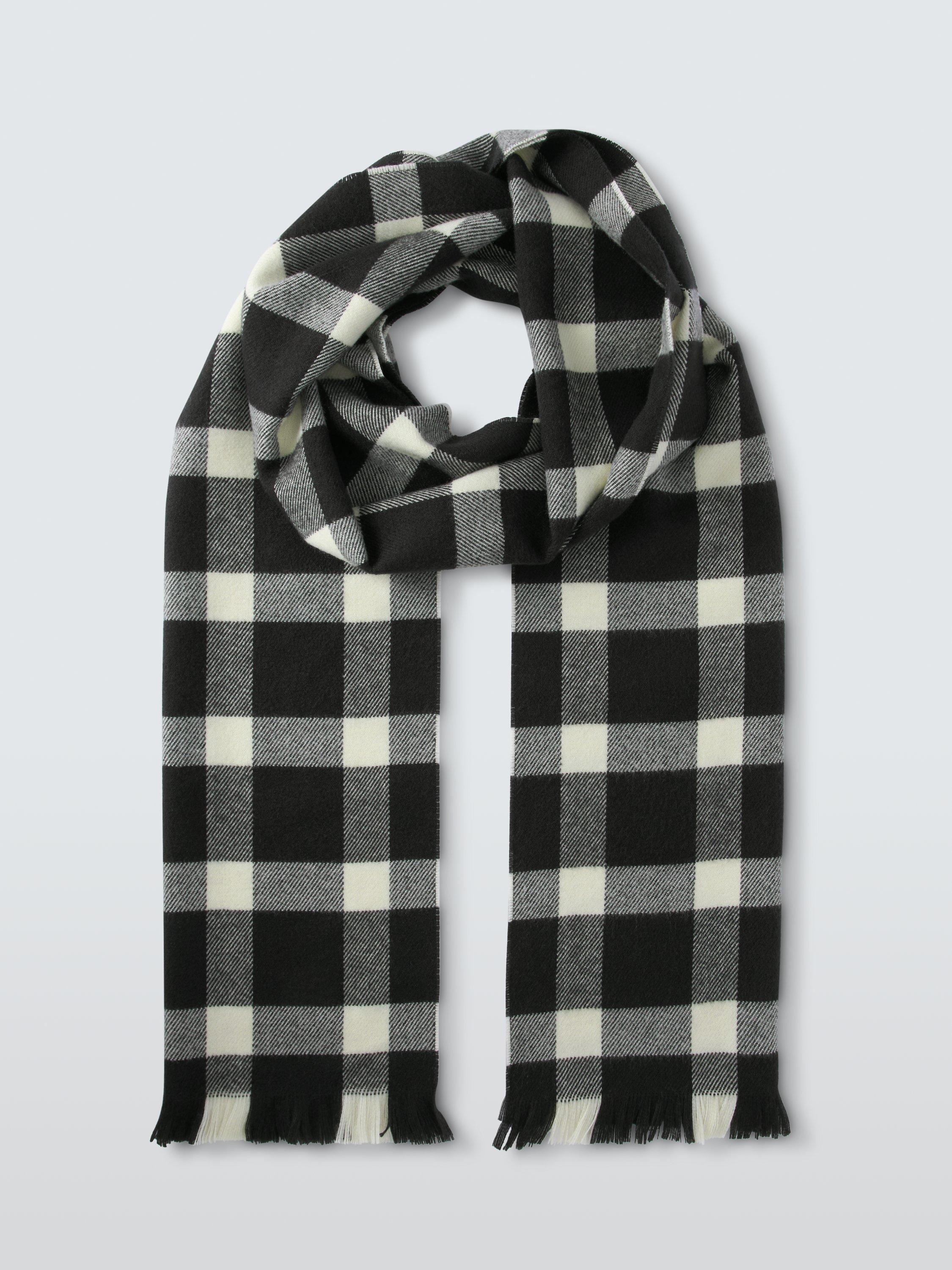 Product image 2 of 5, which shows John Lewis ANYDAY Twill Scarf, Black/White