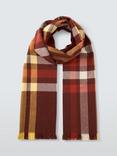 John Lewis ANYDAY Twill Check Scarf, Red Check