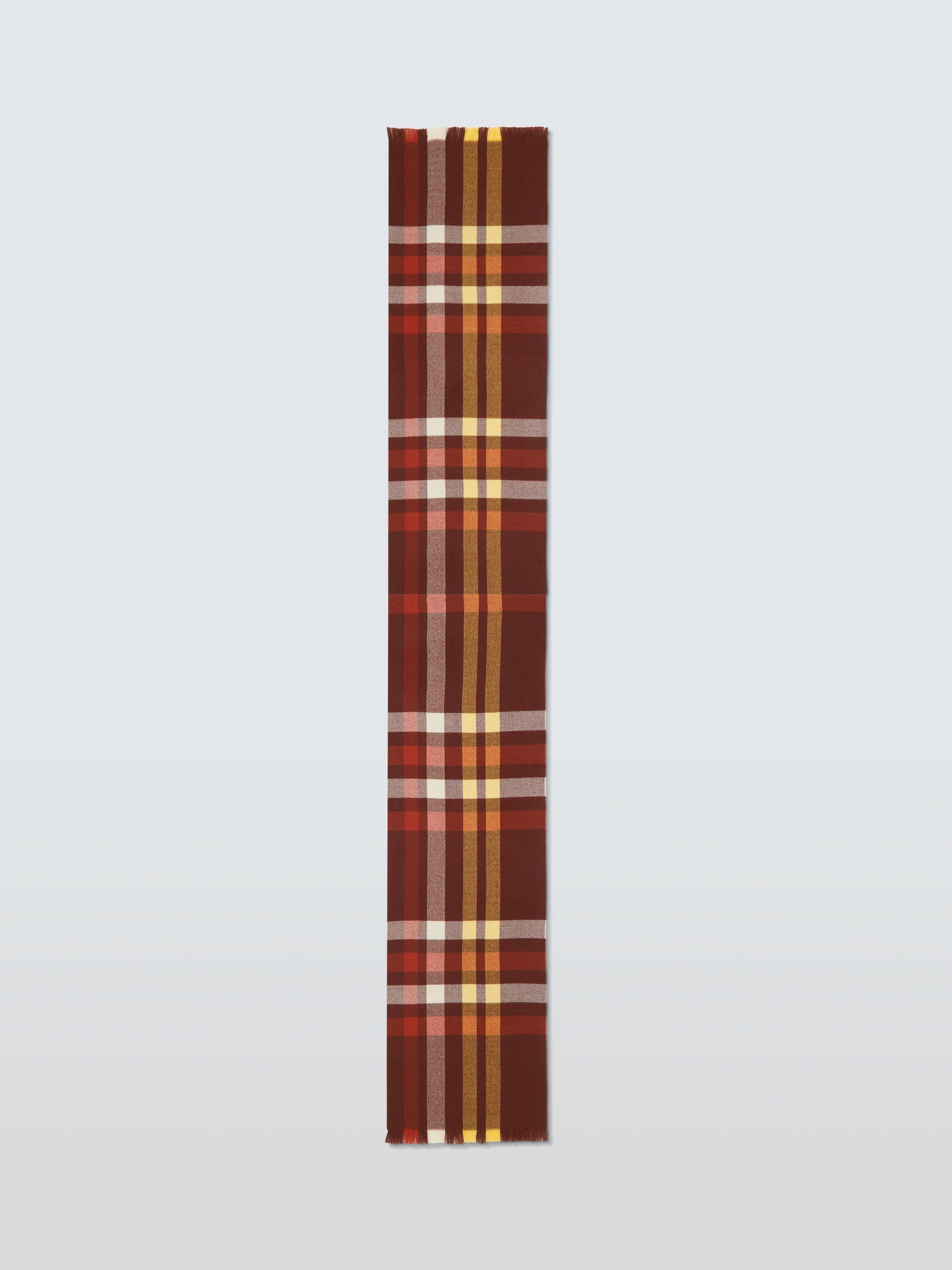 Product image 4 of 5, which shows John Lewis ANYDAY Twill Check Scarf, Red Check