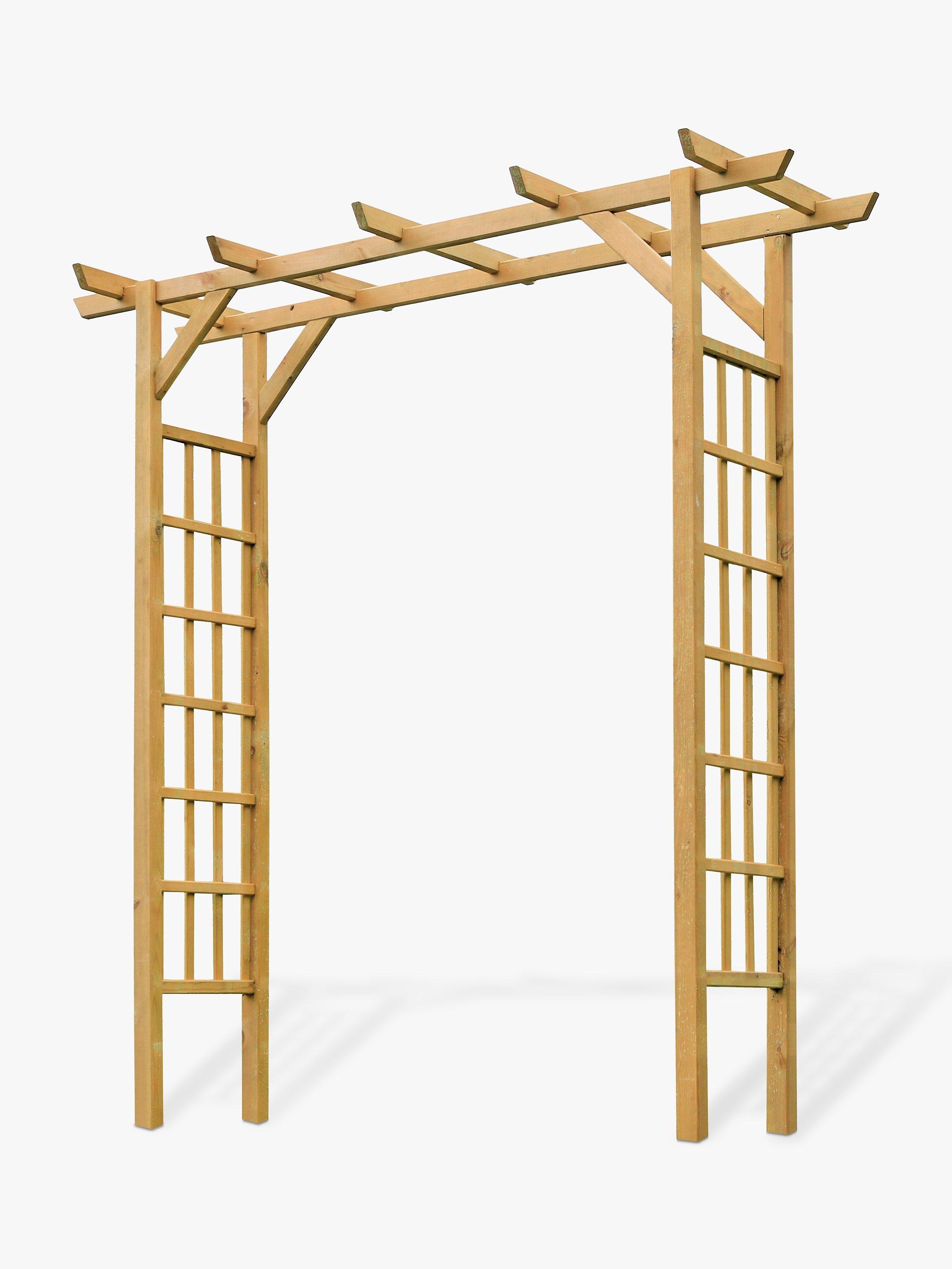 Zest Twilight Wooden Garden Arch, Natural