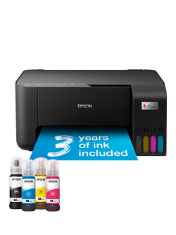 Epson EcoTank ET-2860 Three-In-One Wi-Fi Printer with High Capacity Integrated Ink Tank System, Black, Black