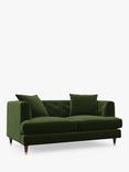 John Lewis Chester Medium 2 Seater Sofa, Dark Leg, Easy Clean Plush Velvet Olive Green