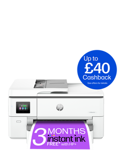 HP OfficeJet Pro 9720e All-in-One A3 Wireless Printer with Touch Screen, HP+ Enabled & HP Instant Ink Compatible, Light Cement - view 2, Light Cement