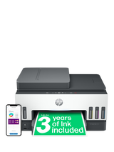 HP Smart Tank 7605 All-in-One Wireless Printer & Fax Machine, Light Basalt