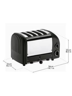 Dualit 4 Slice NewGen Classic Toaster - view 2, Black Matt