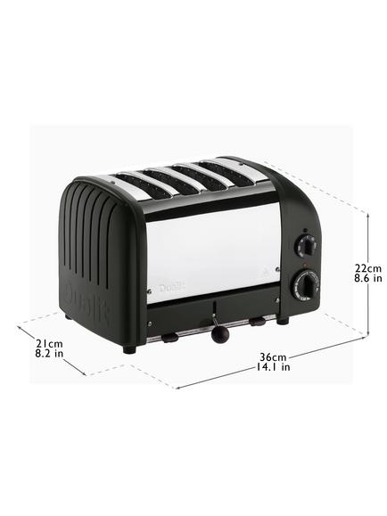 Dualit 4 Slice NewGen Classic Toaster - view 2, Black Matt