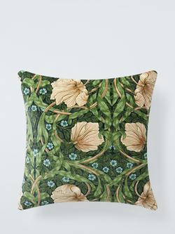 Morris & Co. Pimpernel Velvet Cushion, Midnight, Midnight