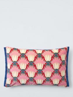 Morris & Co. Tulip and Bird Velvet Cushion, Amaranth