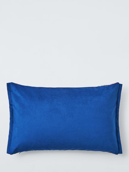 Morris & Co. Tulip and Bird Velvet Cushion - view 2, Amaranth