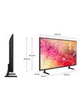 Samsung UE43DU7100 (2024) LED HDR 4K Ultra HD Smart TV, 43 inch with TVPlus, Black