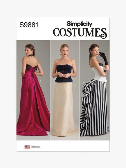 Simplicity Misses' Floor Length Skirts Sewing Pattern, S9881, Multi