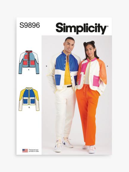 Simplicity Unisex Jacket Sewing Pattern, S9896, Multi