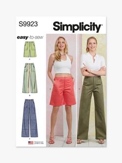 Simplicity Misses' Pants and Shorts Sewing Pattern, S9923, Multi