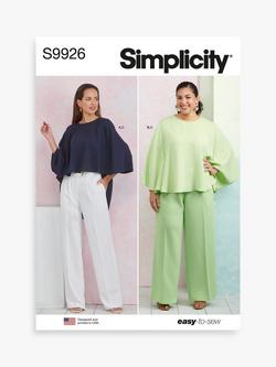 Simplicity Misses' and Women's Top and Pants Sewing Pattern, S9926, Multi