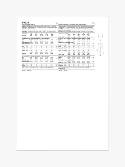 Simplicity Misses' and Women's Lounge Set Sewing Pattern, S9929 - view 2, Multi
