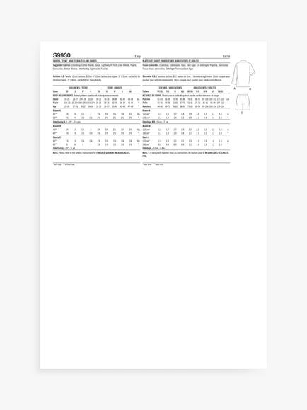 Simplicity Child's, Teens', Adults' Blazers and Shorts Sewing Pattern, S9930 - view 2, Multi