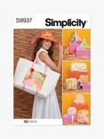 Simplicity Hat, Tote Bag and Zip Cases Sewing Pattern, S9937