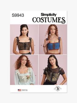 Simplicity Misses' Corset Costumes Sewing Pattern, S9943, Multi
