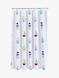 Aqualona Beach Huts Recycled Polyester Shower Curtain, Multi
