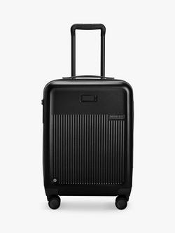 Briggs & Riley Global Carry-On Hard Shell 4-Wheel Spinner 53cm Expandable Cabin Case, 52L, Black