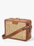 Aspinal of London Leather & Raffia Camera Bag