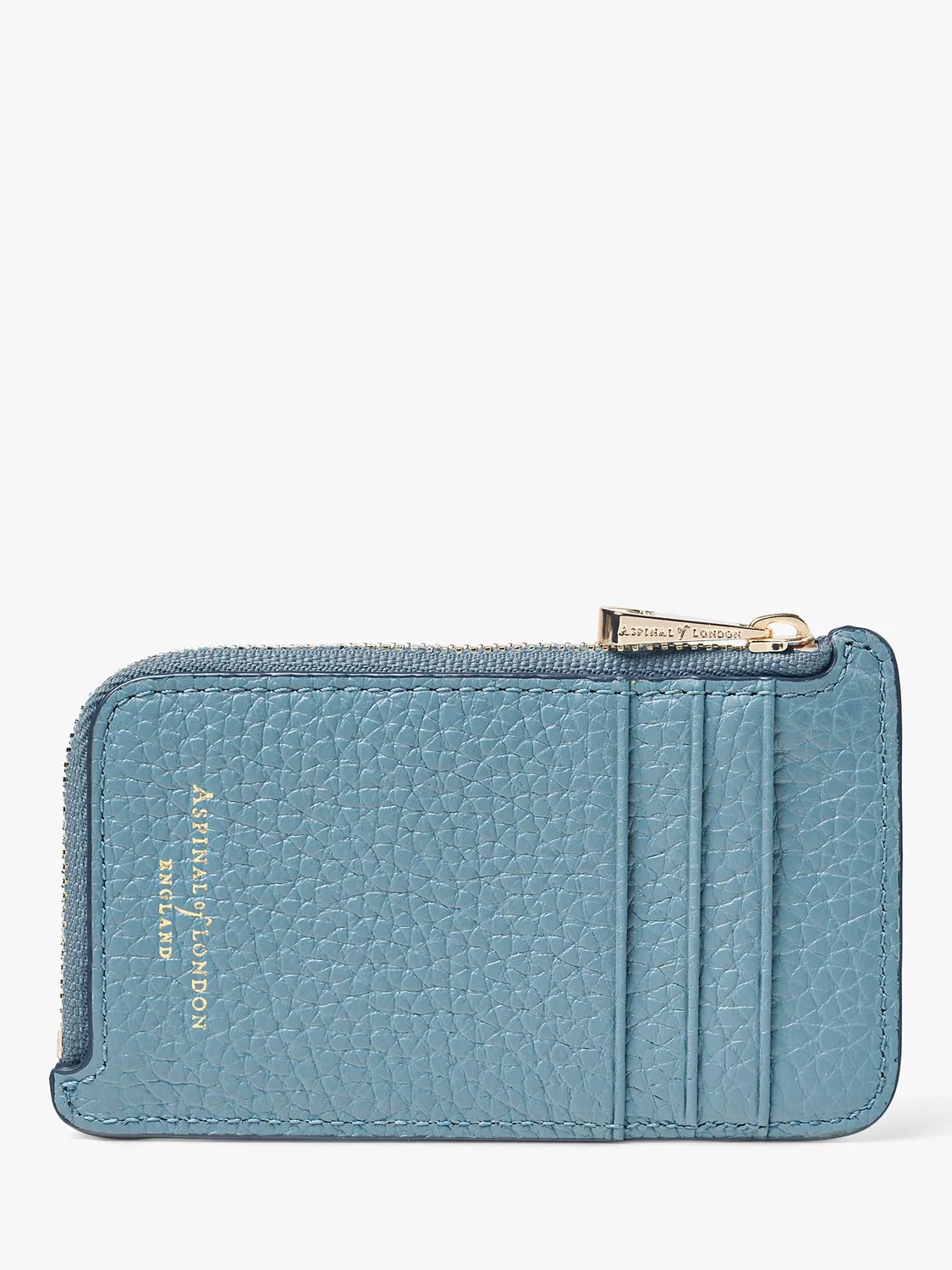 Aspinal of London Pebble Leather Zipped Coin and Card Holder