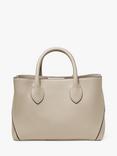 Aspinal of London Pebble Leather Midi London Tote Bag, Dove Grey