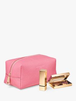 Aspinal of London Medium Pebble Leather Makeup Bag - view 2, Candy Pink