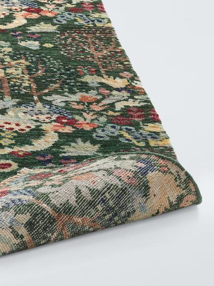 John Lewis Hand Knotted Tree of Life Rug - view 2, Green