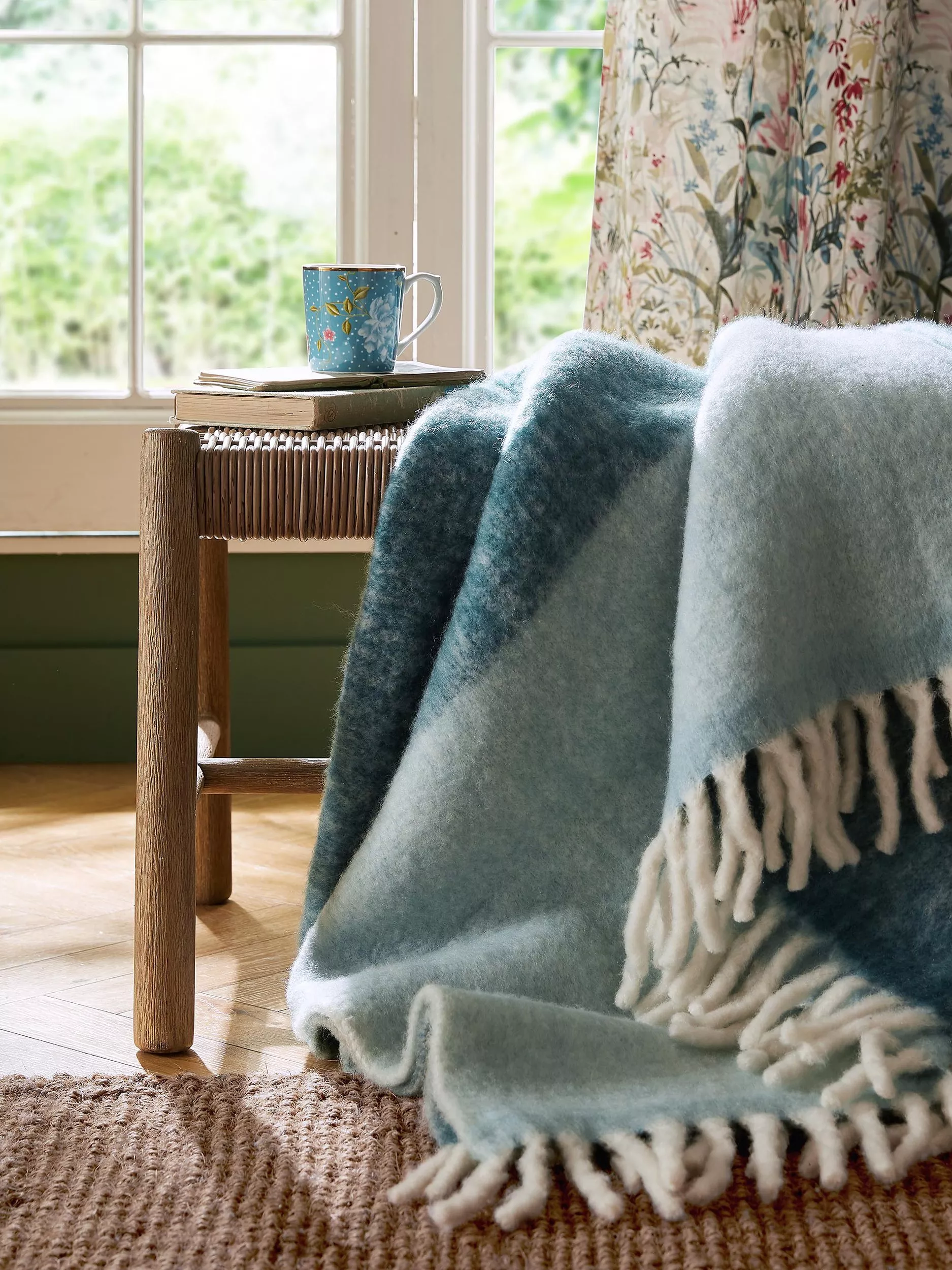 Laura ashley grey throw sale