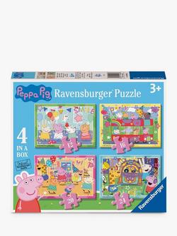 Peppa Pig Celebration Set of 4 Jigsaw Puzzles, Multi