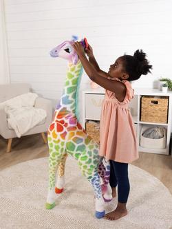 Melissa & Doug Rainbow Giraffe Giant Soft Toy, Multi