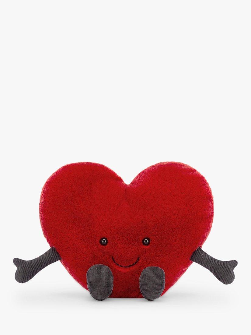 Jellycat Amuseables Large Heart Soft Toy, Red