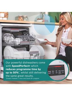 Bosch Series 6 Freestanding Dishwasher with PerfectDry, SMS6ZCW10G, SMS6ZCI10G - view 2, White