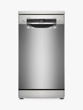 Bosch Series 4 SPS4HMI49G Freestanding Slimline Dishwasher, Silver Inox