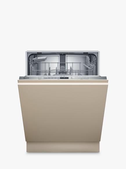 Neff N30 S153HKX03G Fully Integrated Dishwasher, Stainless Steel, Stainless Steel