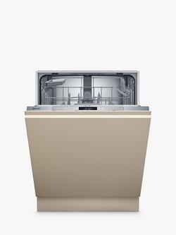 Neff N50 S175HTX06G Fully Integrated Dishwasher, Stainless Steel, Stainless Steel