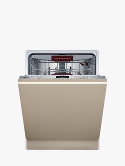 Neff N70 S187ZCX03G Fully Integrated Dishwasher with Zeolith Drying, Stainless Steel, Stainless Steel