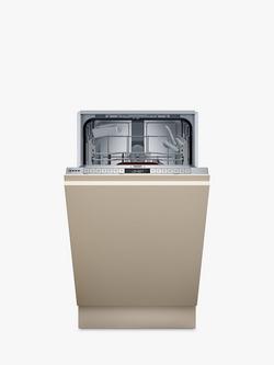 Neff N50 S875HKX21G Fully Integrated Slimline Dishwasher, Stainless Steel, Stainless Steel