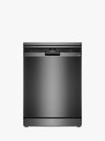 Siemens iQ300 SN23EC03ME Freestanding Dishwasher, Black Steel