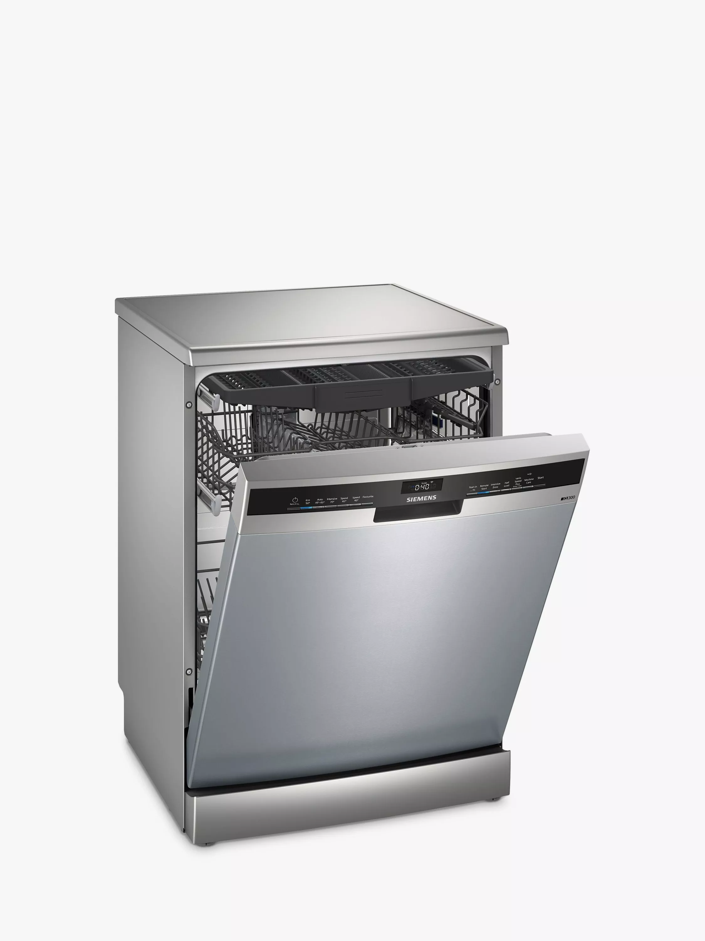 Siemens iQ300 SN23EI03ME Freestanding Dishwasher, Stainless Steel