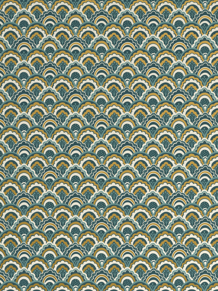 John Lewis Astra Wallpaper, Dark Peacock, Dark Peacock