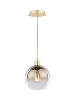Där Lycia Mirror Pendant Ceiling Light, Gold/Ombre Glass
